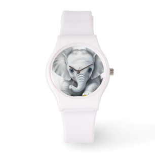 Schattige Grijze Baby Olifant Horloge