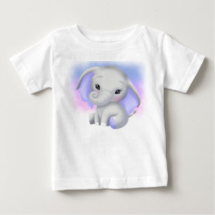 SCHATTIGE GRIJZE OLIFANT MET PAARSE OREN