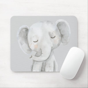 Schattige grijze olifant muismat