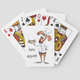 Schattige Griljige Hond Kok Pokerkaarten