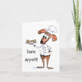 Schattige Grillehond Chef Kaart