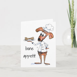 Schattige Grillehond Chef Kaart