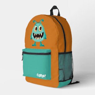 Schattige/grillig monster/buitenaards bedrukte rugzak