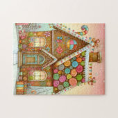 Schattige, grillig peperkoekhuis legpuzzel (Horizontaal)