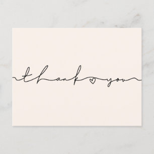 Schattige grillig script Baby shower Dank u Briefkaart
