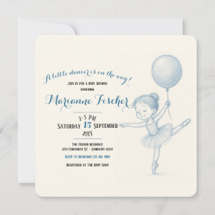 Schattige grillige danseres Meisjes Baby Shower