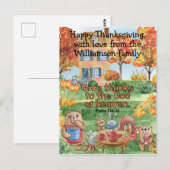 Schattige grillige dieren zeggen dank je bijbel ki briefkaart (Voorkant / Achterkant)