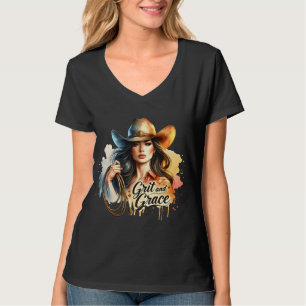 Schattige grit grace cowgirl Western T-shirt