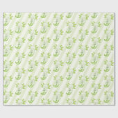 Schattige Groen Axolotl Boba Tea Kids Verjaardagsf Cadeaupapier (Vlak)