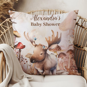Schattige groen Bosdieren Bosgrond Baby shower Kussen