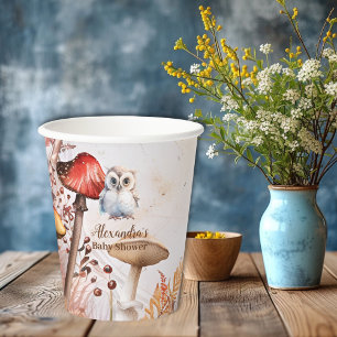Schattige groen Bosdieren Bosgrond Baby shower Papieren Bekers