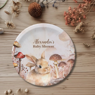 Schattige groen Bosdieren Bosgrond Baby shower Papieren Bordje
