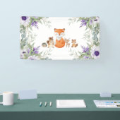 Schattige groen bosdieren bosgrond brengen spandoek (Beurs)