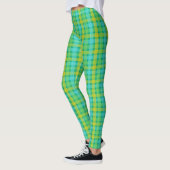 Schattige groen controlepatroon leggings (Links)