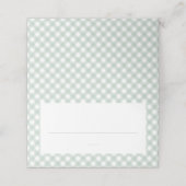 Schattige groen gingham eenvoudig neutraal baby sh (Buitenkant ongevouwen)