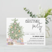 Schattige groen kerstfeest kerstfeest kerstboom ca kaart (Staand voorkant)