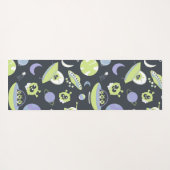 Schattige groene Aliens Space verzendt UFO-Kindere Yogamat (Achterkant (horizontaal))