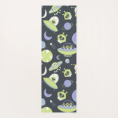 Schattige groene Aliens Space verzendt UFO-Kindere Yogamat (Achterkant)