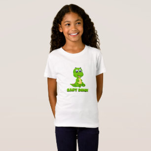 Schattige Groene Baby Dino Cartoon – Schattigee Di T-shirt