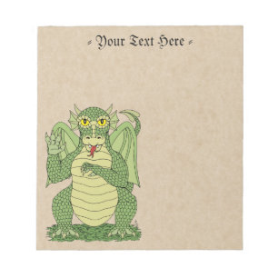 Schattige Groene Draak Notitieblok