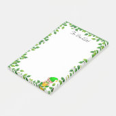 Schattige Groene Elf & Groene Blad Frame Post-it® Notes (Schuin)