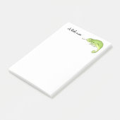 schattige groene kameleon post-it® notes (Schuin)