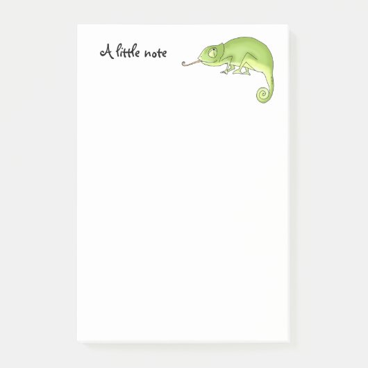 schattige groene kameleon post-it® notes (Voorkant)