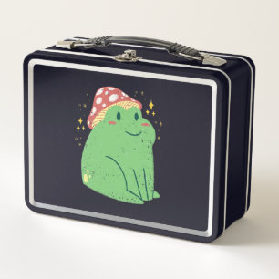 Schattige Groene Kikker met Paddenstoelen Hoed