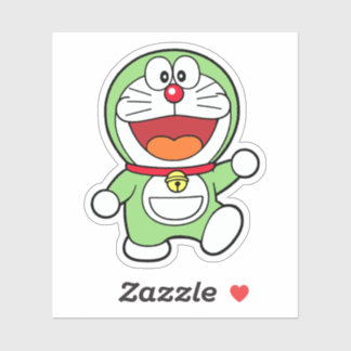 Schattige Groene Mini Doraemon Anime Sticker