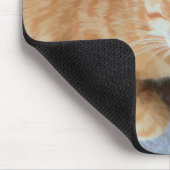 Schattige Groene Ogen Sinaasappel Tabby Cat Muismat (Hoek)