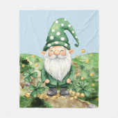Schattige groene St. Patrick's Day Gnomes Fleece Deken (Voorkant)