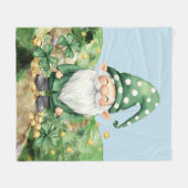 Schattige groene St. Patrick's Day Gnomes Fleece Deken (Voorkant (Horizontaal))