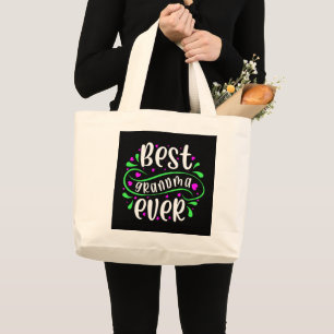 schattige grootmoeder ooit woordkunst grote tote bag