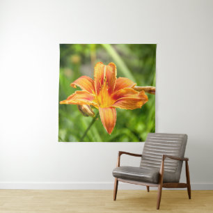 Schattige grote lelie bloem foto wandkleed