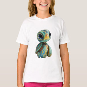 Schattige grote-ogige zeeschildpad zeedieren kinde t-shirt