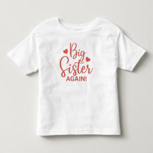 Schattige grote zus weer met hart kinder shirts