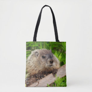 Schattige Groundhog Woodchuck Draagtas