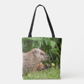 Schattige Groundhog Woodchuck Draagtas (Achterkant)