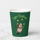 Schattige Guinea Pig Veggie Kerst! kiemjongleur Papieren Bekers (Achterkant)
