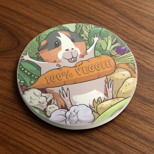 Schattige Guinee Pig 100% Veggie Wortel Cartoon Zandsteen Onderzetter