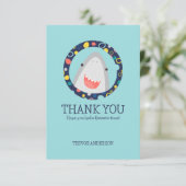 Schattige Haai Bedankkaart (Staand voorkant)