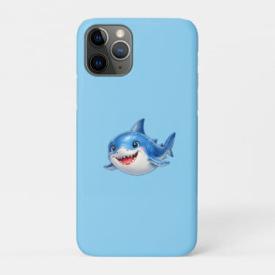 Schattige haai met grote ogen Gelukkig oceandier I iPhone 11 Pro Hoesje