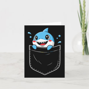 Schattige haai zak meme grappig  kaart