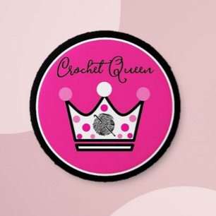 Schattige Haak Koningin Gift Ronde Button 5,7 Cm
