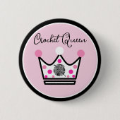 Schattige Haak Koningin Gift Ronde Button 5,7 Cm (Voorkant)