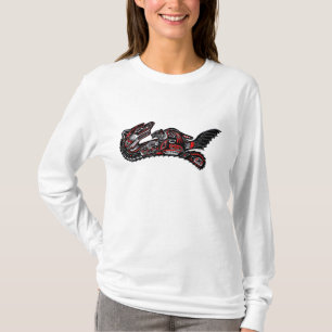 Schattige Haida Moeder Otter & Baby Shirt