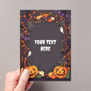 Schattige Halloween Acryl Uitnodiging #8 Uitnodigingen