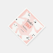 Schattige Halloween boe geesten roze baby shower Servet (Hoek)