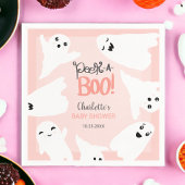 Schattige Halloween boe geesten roze baby shower Servet