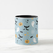 Schattige Halloween Boo Blush Blauw Mok (Midden)